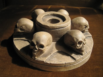 skull candleholder