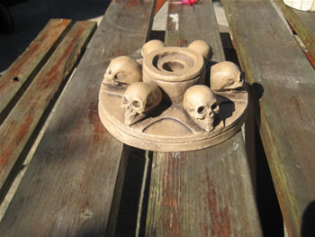 ornamental skull candleholder gift