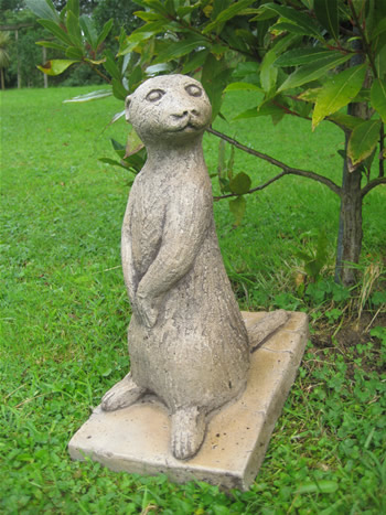 Left Meerkats Sculpture Dark