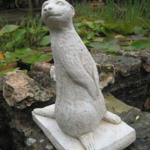 Right Meerkats Sculpture Pale