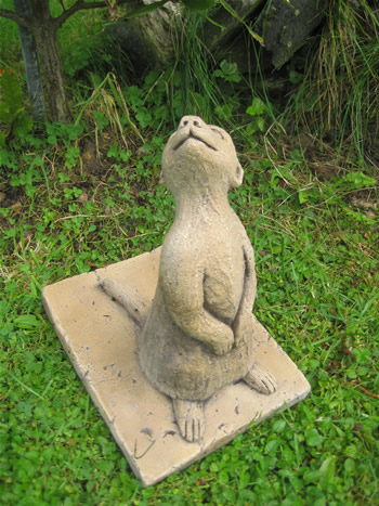 Small Meerkat Statue Dark