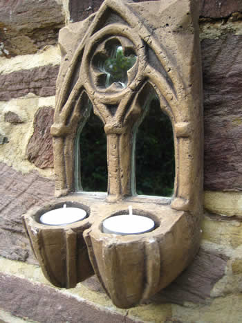 Small Gothic Ornament Candleholder Dark