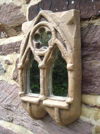 Small Gothic Ornamental Mirror Dark