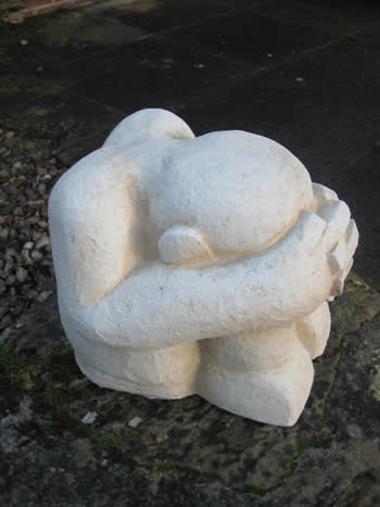 Crouching Man Sculpture Derain Pale