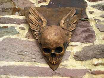 Winged Hanging Skull Dark